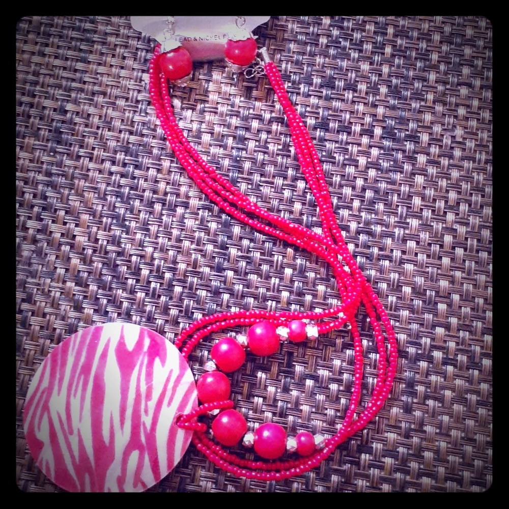 Lead free earrings and necklace set